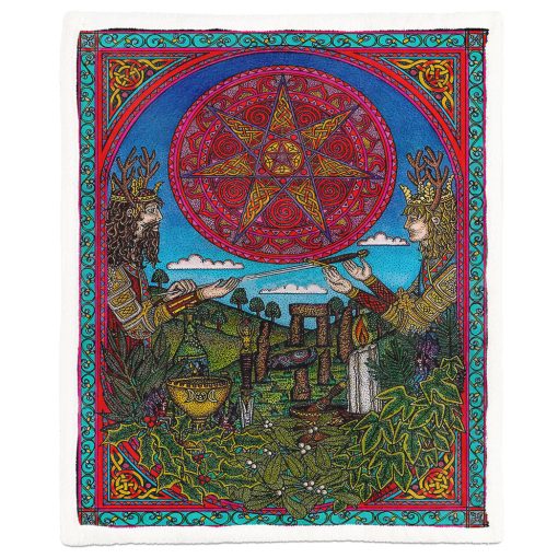 Gearhumans 3D Holly King and Oak King Custom Blanket