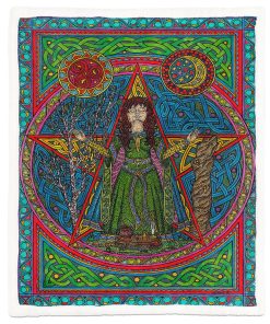 Gearhumans 3D Hedgewitch Pentagram Custom Blanket