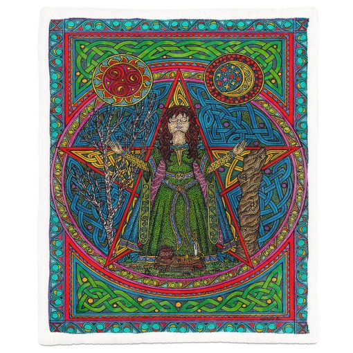 Gearhumans 3D Hedgewitch Pentagram Custom Blanket