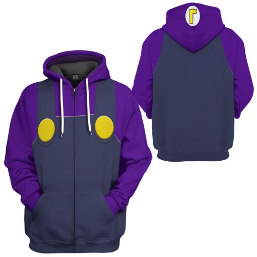 Gearhumans 3D Waluigi Custom Tshirt Hoodie Apparel - Image 8
