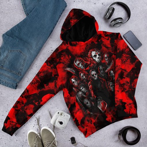Gearhumans 3D Horror Characters Squad Custom Tshirt Hoodie Apparel - Image 13