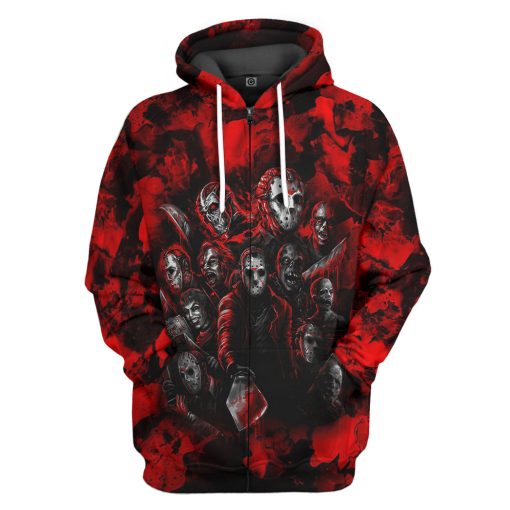 Gearhumans 3D Horror Characters Squad Custom Tshirt Hoodie Apparel - Image 4