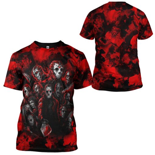 Gearhumans 3D Horror Characters Squad Custom Tshirt Hoodie Apparel - Image 7