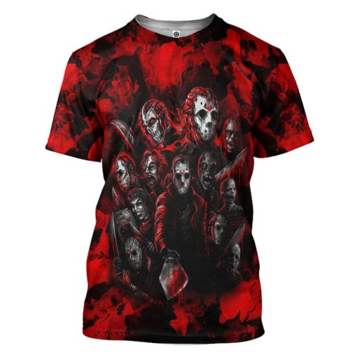 Gearhumans 3D Horror Characters Squad Custom Tshirt Hoodie Apparel - Image 3