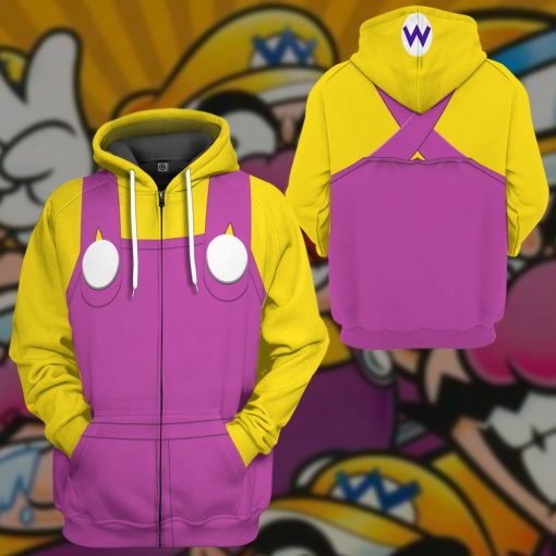 Gearhumans 3D Wario Custom Tshirt Hoodie Apparel - Image 10