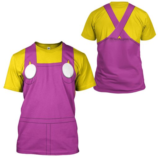 Gearhumans 3D Wario Custom Tshirt Hoodie Apparel - Image 7
