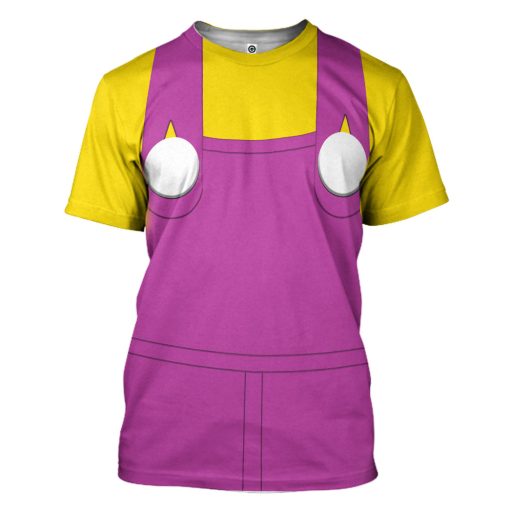 Gearhumans 3D Wario Custom Tshirt Hoodie Apparel - Image 3