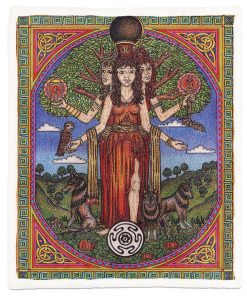 Gearhumans 3D The Goddess Hecate Goddess of Witchcraft and Cross Roads Custom Blanket