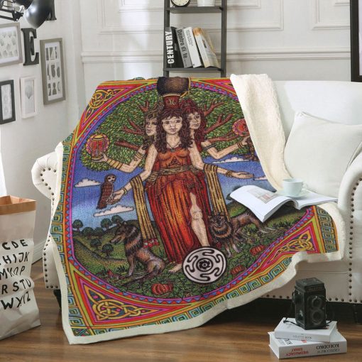 Gearhumans 3D The Goddess Hecate Goddess of Witchcraft and Cross Roads Custom Blanket