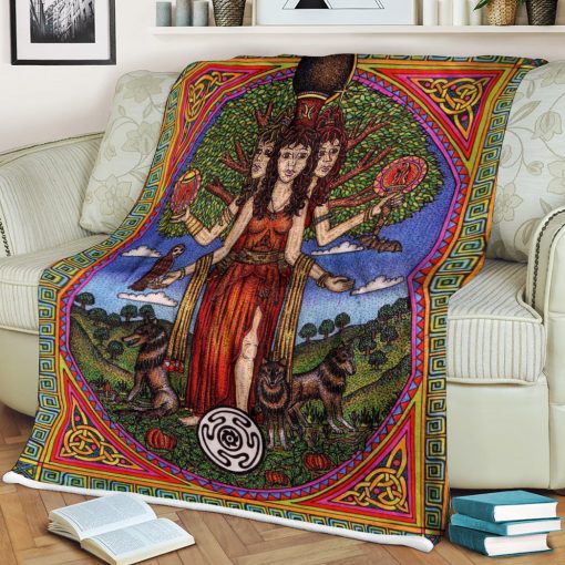 Gearhumans 3D The Goddess Hecate Goddess of Witchcraft and Cross Roads Custom Blanket