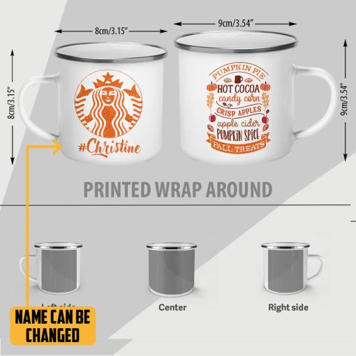 Gearhumans 3D S.B Fall Treats Custom Name Camping Mug