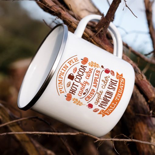 Gearhumans 3D S.B Fall Treats Custom Name Camping Mug