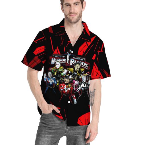 Gearhumans 3D Horror Rangers Custom Hawaii Shirt - Image 3
