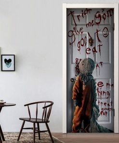 Gearhumans 3D Trick Or Treat Custom Door Sticker