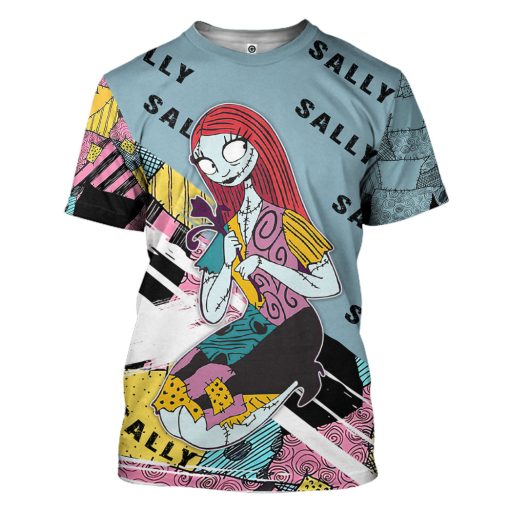 Gearhumans 3D Sally Skellington The Nightmare Before Christmas Custom Tshirt Hoodie Apparel - Image 2