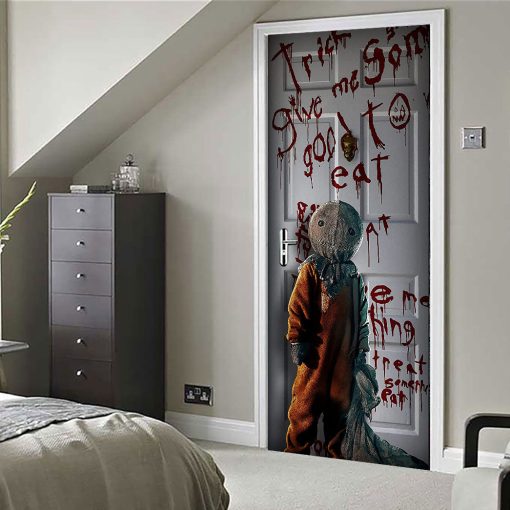 Gearhumans 3D Trick Or Treat Custom Door Sticker