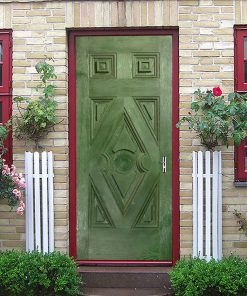 Gearhumans 3D The Haunted Maison Corridor Of Doors Custom Doorsticker