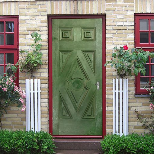 Gearhumans 3D The Haunted Maison Corridor Of Doors Custom Doorsticker