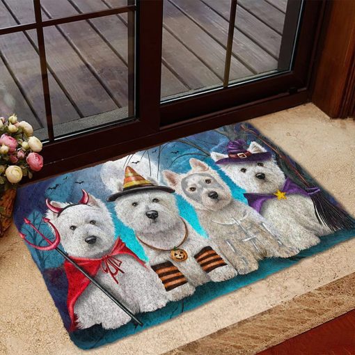 Gearhumans 3D Westie Dog Halloween Custom Doormat - Image 5