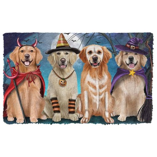 Gearhumans 3D Husky Halloween Custom Doormat - Image 8