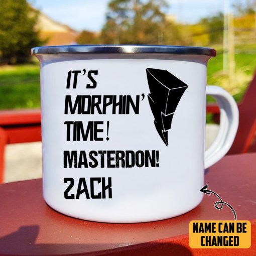 Gearhumans 3D PRMM Black Ranger Custom Name Camping Mug - Image 5
