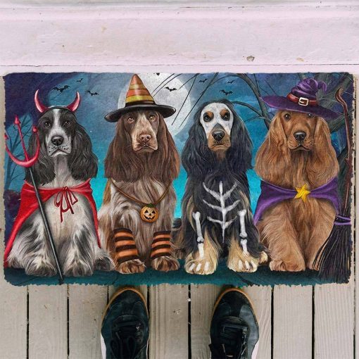 Gearhumans 3D Cocker Spaniel Dog Halloween Custom Doormat 4 Gearhumans 3D Cocker Spaniel Dog Halloween Custom Doormat - Image 3
