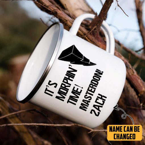 Gearhumans 3D PRMM Black Ranger Custom Name Camping Mug - Image 3