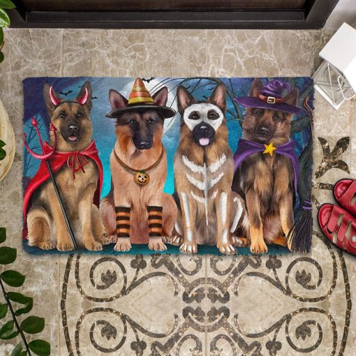 Gearhumans 3D German Shepherd Halloween Custom Doormat - Image 4