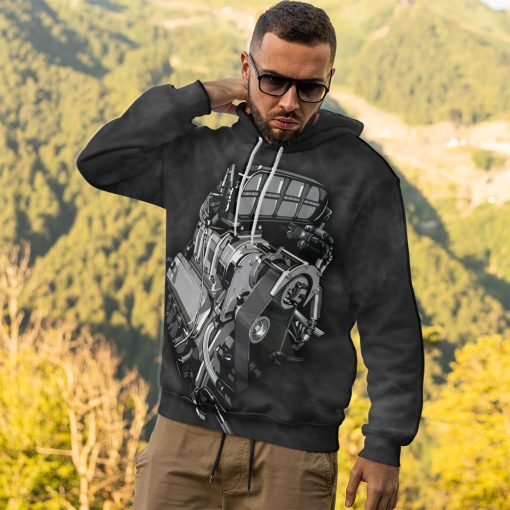 Gearhumans 3D Car Engine Custom Tshirt Hoodie Apparel