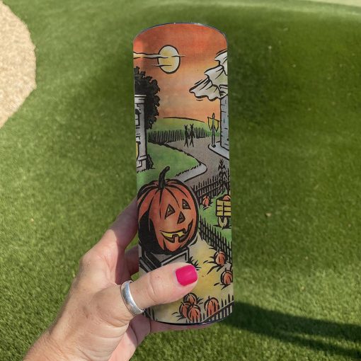 Gearhumans 3D Halloween Town Custom Tumbler
