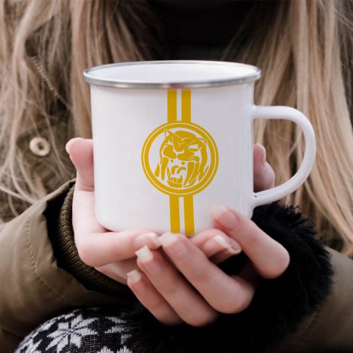 Gearhumans 3D PRMM Yellow Ranger Custom Name Camping Mug - Image 7