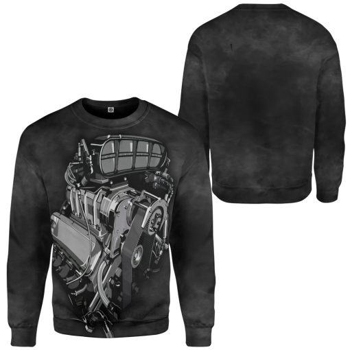 Gearhumans 3D Car Engine Custom Tshirt Hoodie Apparel
