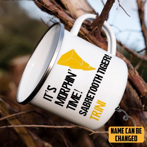 Gearhumans 3D PRMM Yellow Ranger Custom Name Camping Mug - Image 5