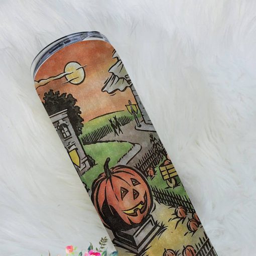 Gearhumans 3D Halloween Town Custom Tumbler