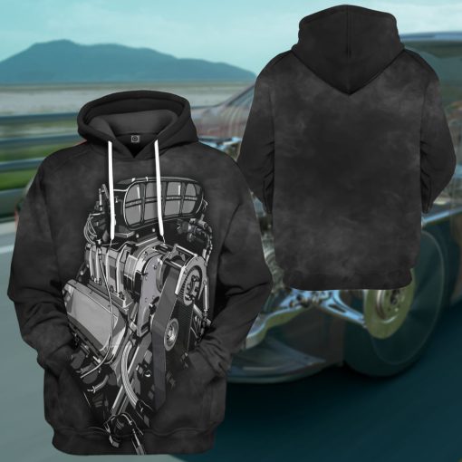 Gearhumans 3D Car Engine Custom Tshirt Hoodie Apparel