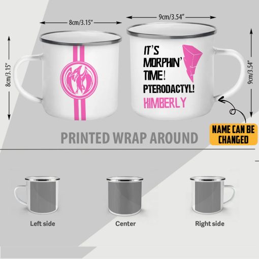 Gearhumans 3D PRMM Pink Ranger Custom Name Camping Mug - Image 2