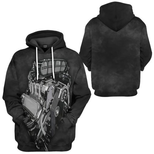 Gearhumans 3D Car Engine Custom Tshirt Hoodie Apparel