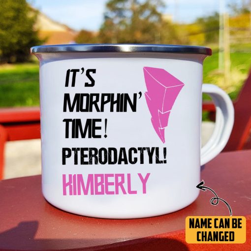 Gearhumans 3D PRMM Pink Ranger Custom Name Camping Mug - Image 5