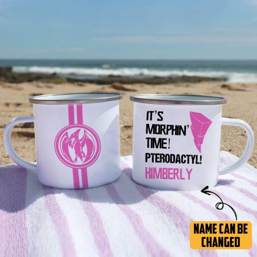 Gearhumans 3D PRMM Pink Ranger Custom Name Camping Mug - Image 4