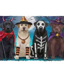 Gearhumans 3D Labrador Retriever Halloween Custom Doormat