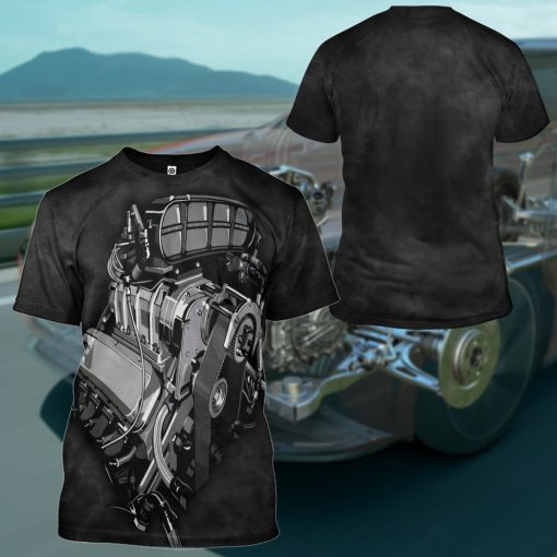 Gearhumans 3D Car Engine Custom Tshirt Hoodie Apparel