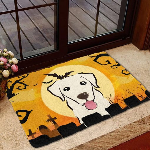 Gearhumans 3D Golden Retriever Halloween Custom Doormat - Image 5