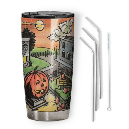 Gearhumans 3D Halloween Town Custom Tumbler