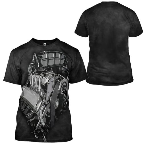 Gearhumans 3D Car Engine Custom Tshirt Hoodie Apparel