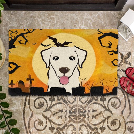 Gearhumans 3D Golden Retriever Halloween Custom Doormat - Image 4