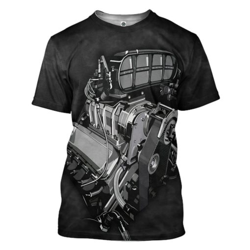 Gearhumans 3D Car Engine Custom Tshirt Hoodie Apparel