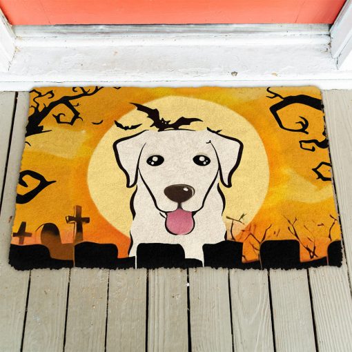 Gearhumans 3D Golden Retriever Halloween Custom Doormat - Image 2
