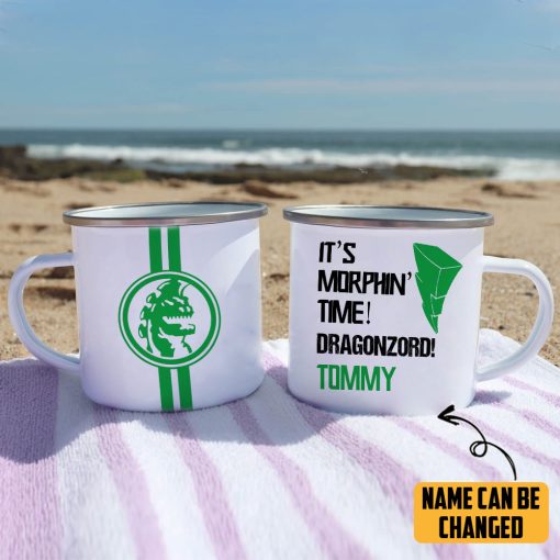 Gearhumans 3D PRMM Green Ranger Custom Name Camping Mug - Image 4