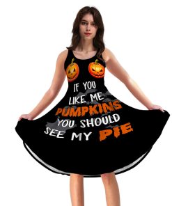 Gearhumans 3D If You Like Pumpkin Halloween Custom Women Dress