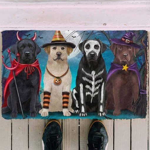 Gearhumans 3D Labrador Retriever Halloween Custom Doormat - Image 3
